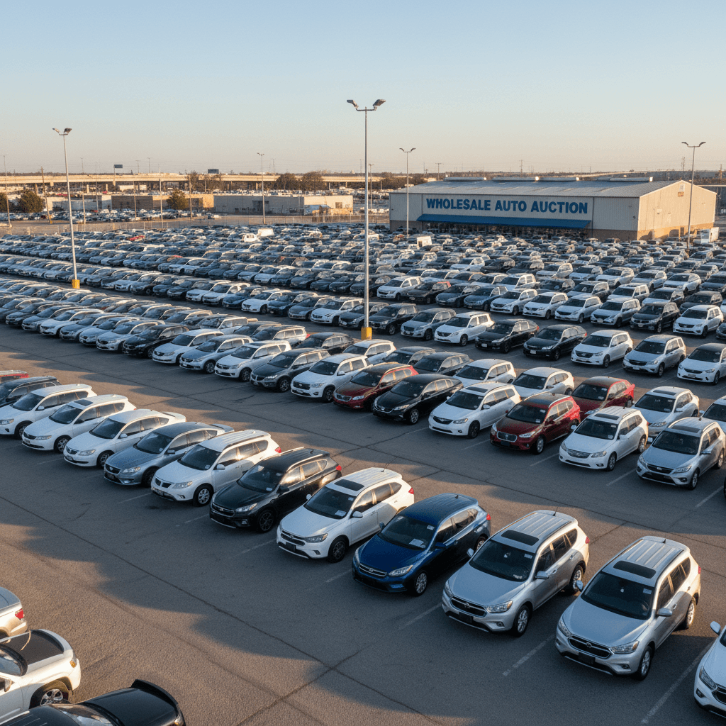 Wide view of vehicle inventory